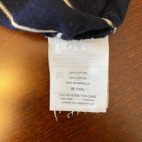 Mens J Crew 100% Cotton Striped, Long Sleeve T-shirt - Picture 4 of 11